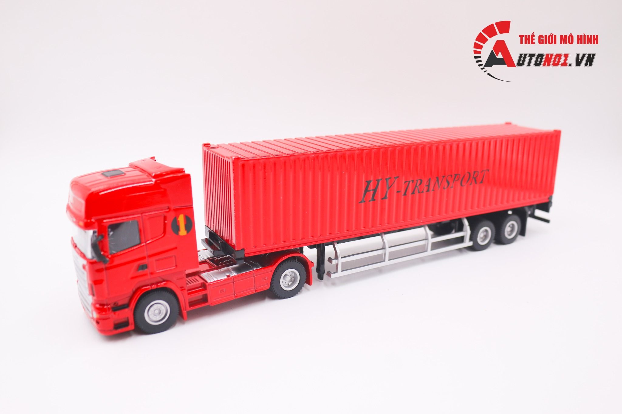  Mô hình xe tải container 1:50 huayi alloy 7648 