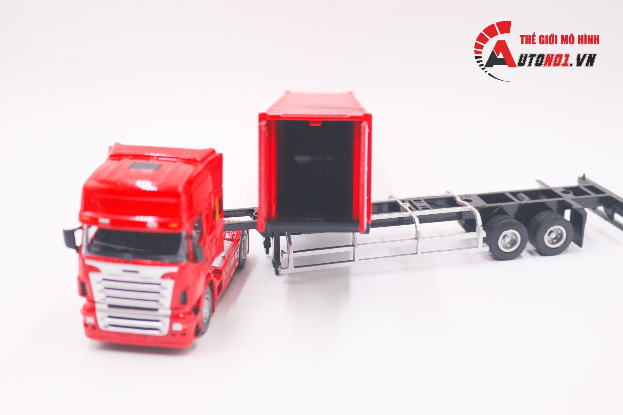  Mô hình xe tải container 1:50 huayi alloy 7648 