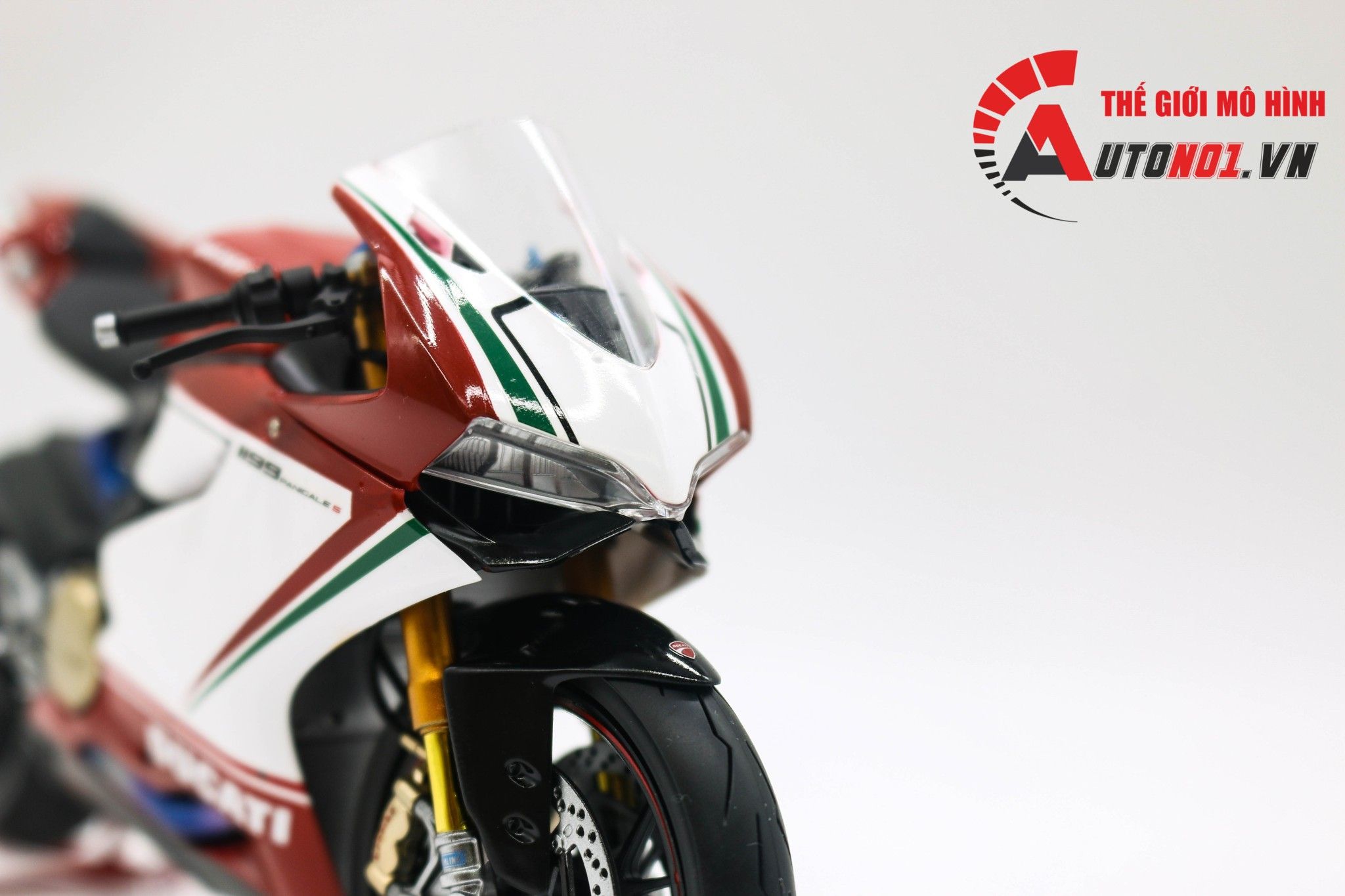  Mô hình xe Ducati 1199 Panigale S Tricolore Nồi Khô 1:12 Tamiya D220 