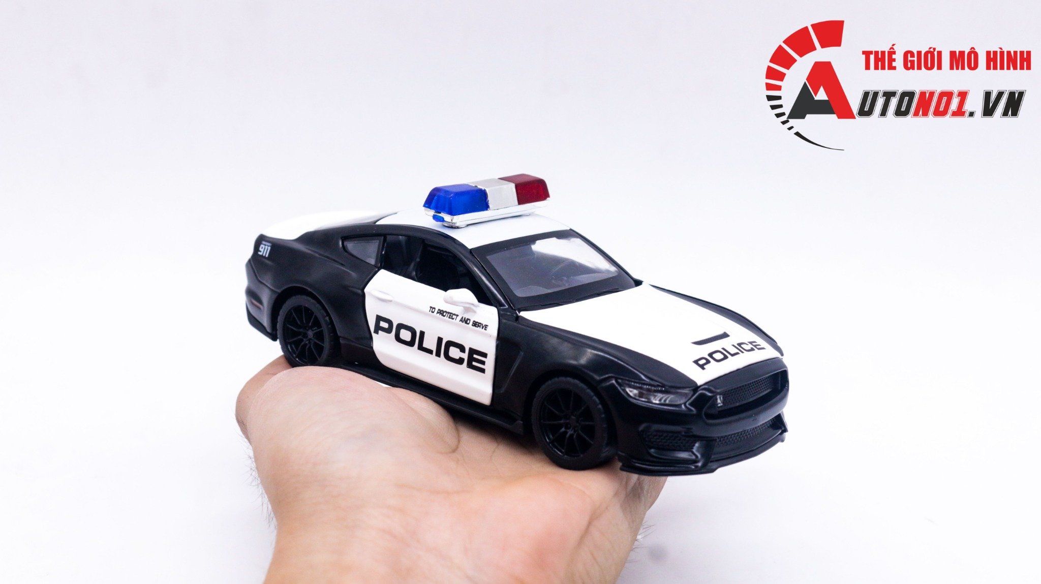  Mô hình xe Ford Mustang Shelby cobra police 911 tỉ lệ 1:32 Caipo 88397 OT275 