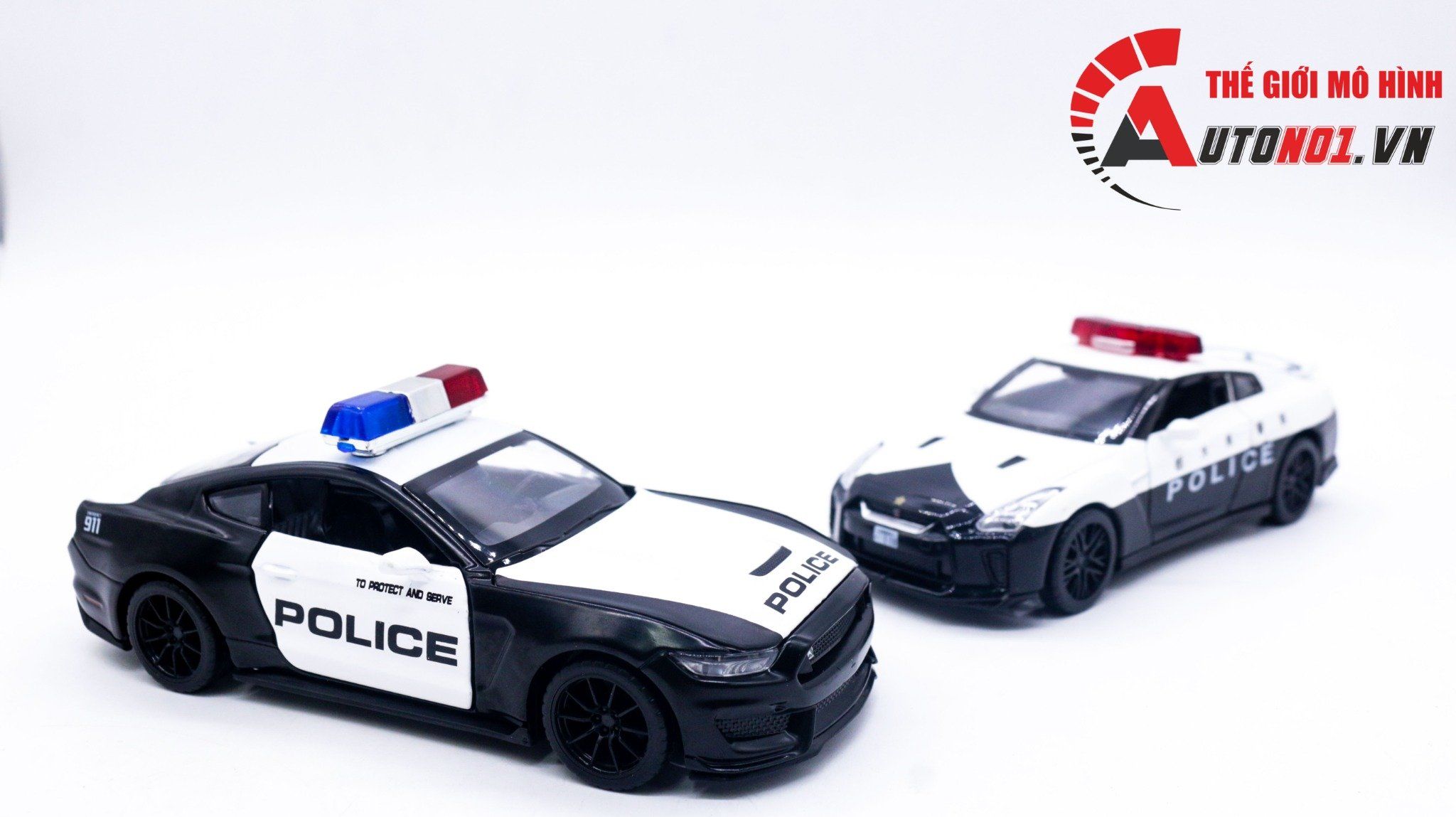  Mô hình xe Ford Mustang Shelby cobra police 911 tỉ lệ 1:32 Caipo 88397 OT275 