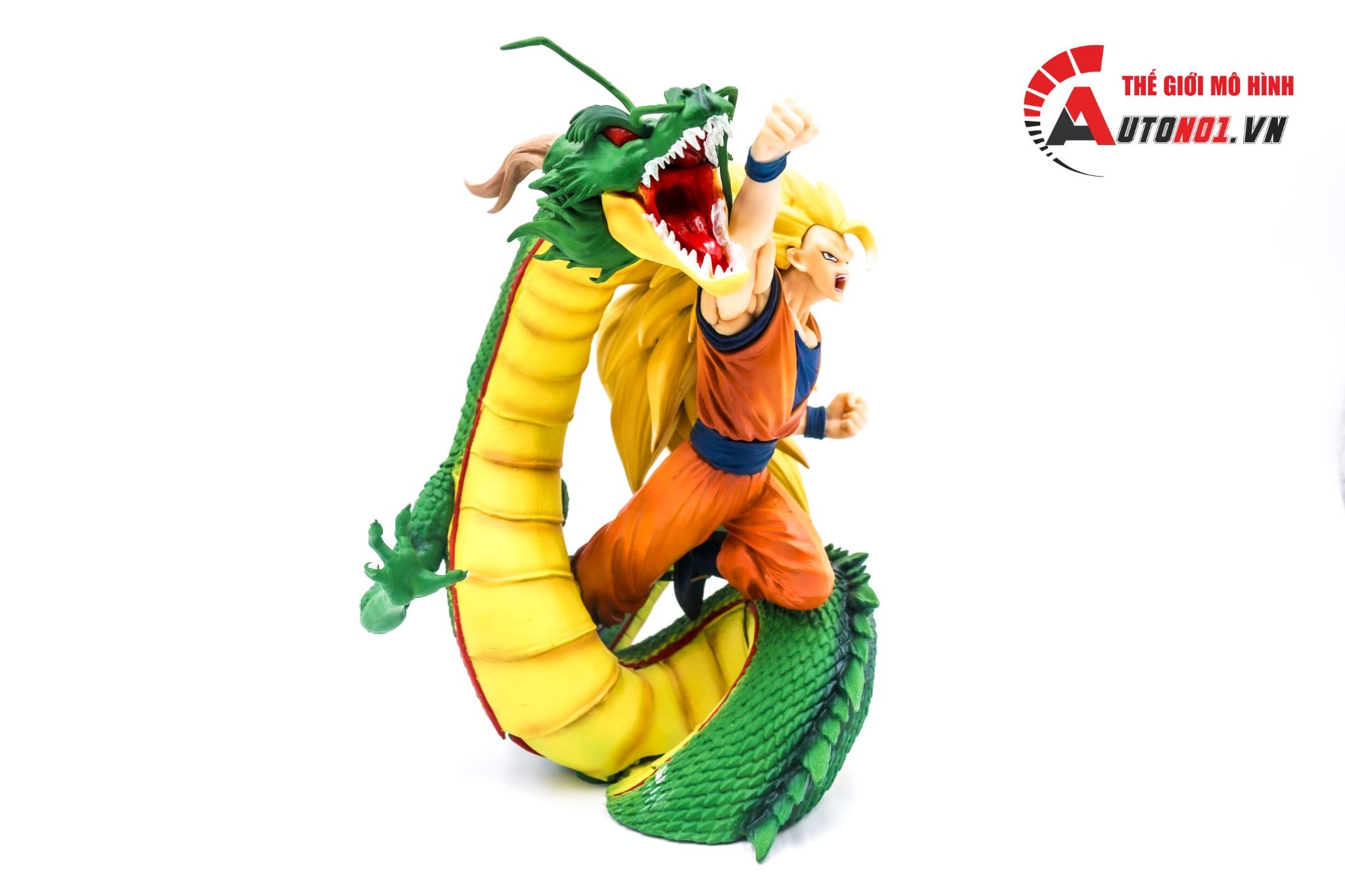  Mô hình nhân vật Dragonball Songoku Super Saiyan 3 và Rồng thần 20cm FG169 