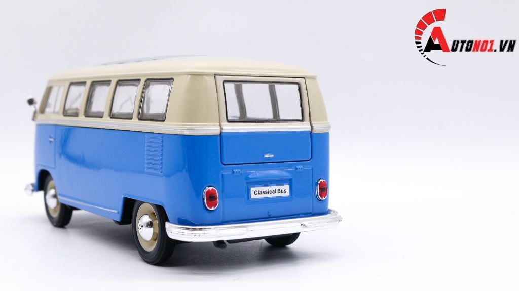 MÔ HIÌNH XE VOLKSWAGEN T1 BUS BLUE 1:24 WELLY 7823