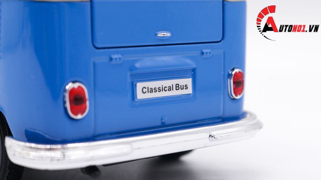 MÔ HIÌNH XE VOLKSWAGEN T1 BUS BLUE 1:24 WELLY 7823