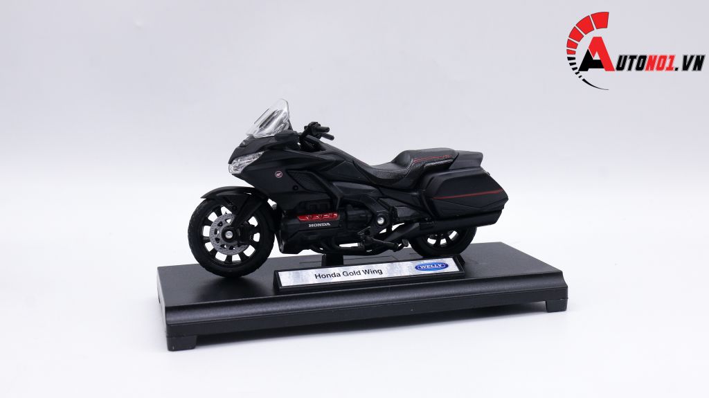 MÔ HÌNH XE HONDA GOLDWING BLACK 1:18 WELLY 7820