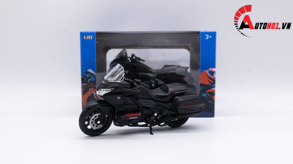 MÔ HÌNH XE HONDA GOLDWING BLACK 1:18 WELLY 7820