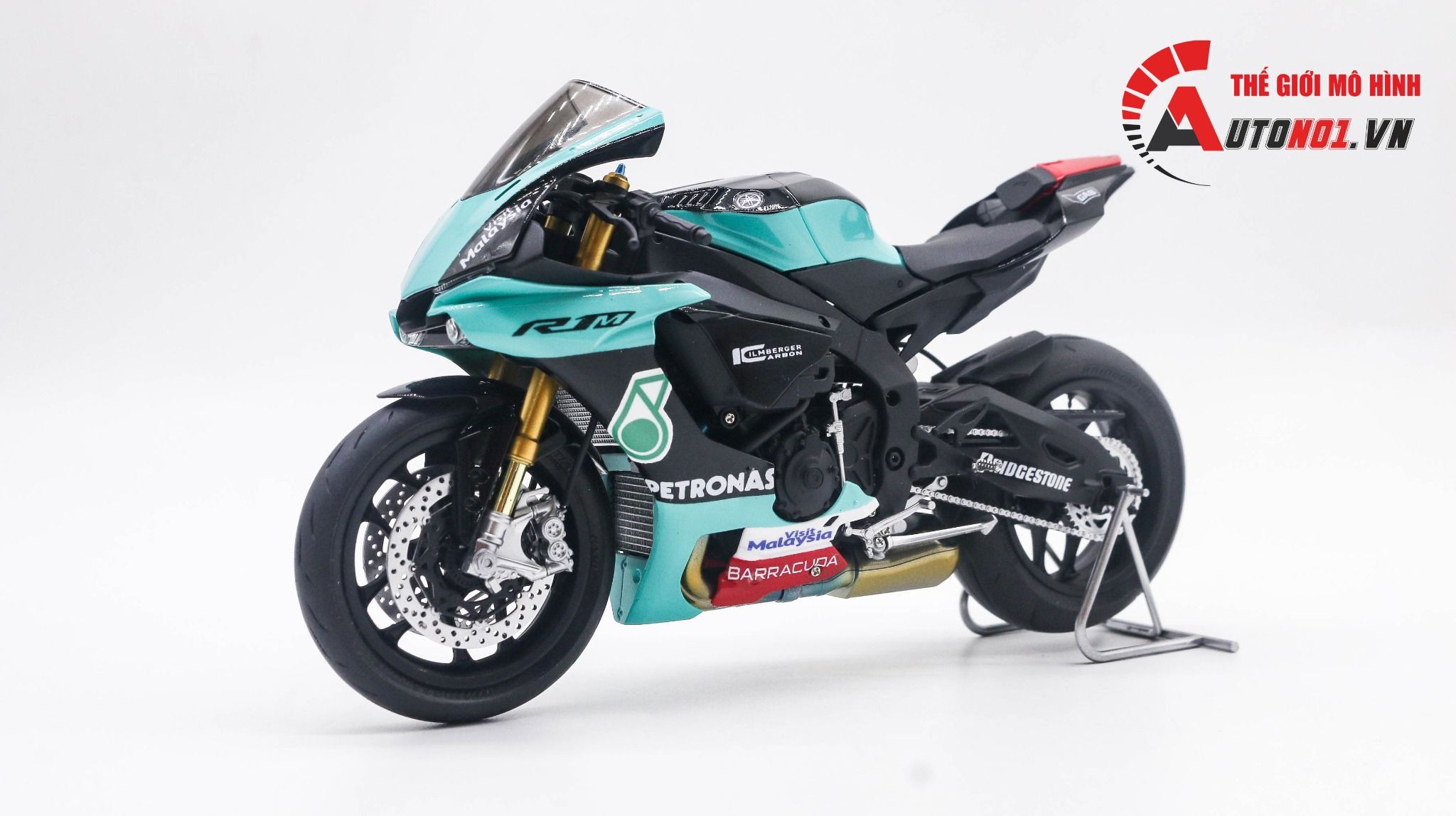  Mô hình xe Yamaha Yzf R1m Petronas 1:12 Tamiya D123c 