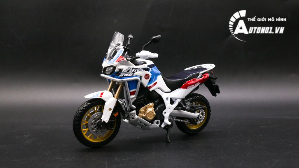 MÔ HÌNH XE HONDA AFRICA TWIN ADVENTURE WHITE 1:18 BBURAGO 7815