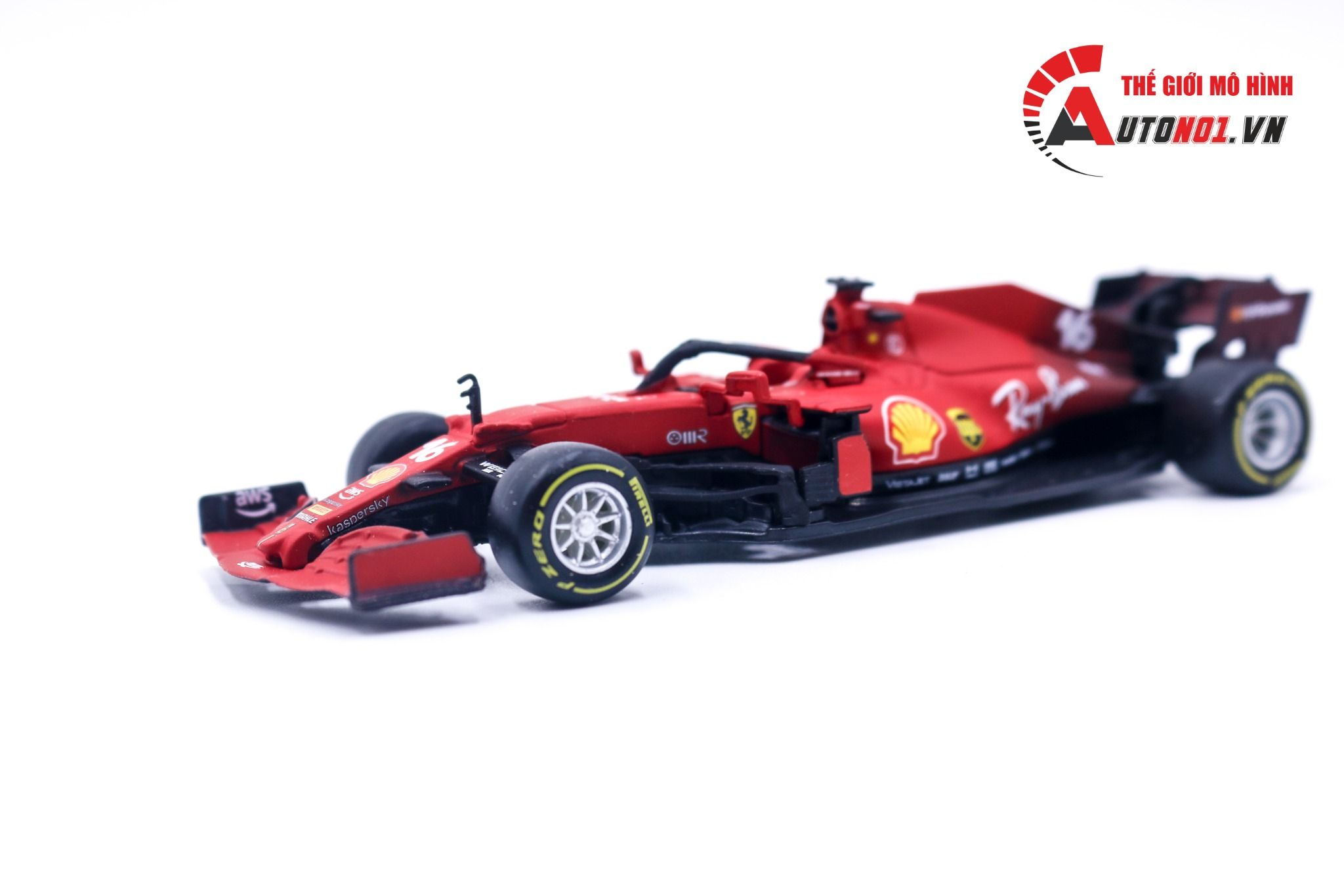  Mô hình xe đua F1 Ferrari Sf21 C.Leclerc #16 1:43 Bburago 8201 