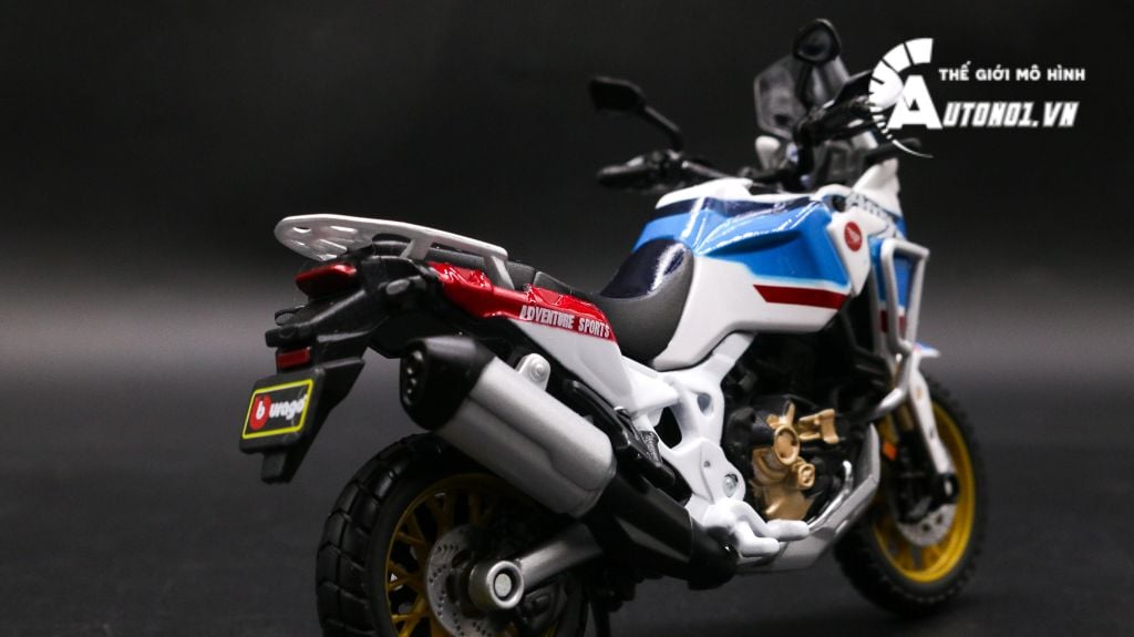 MÔ HÌNH XE HONDA AFRICA TWIN ADVENTURE WHITE 1:18 BBURAGO 7815