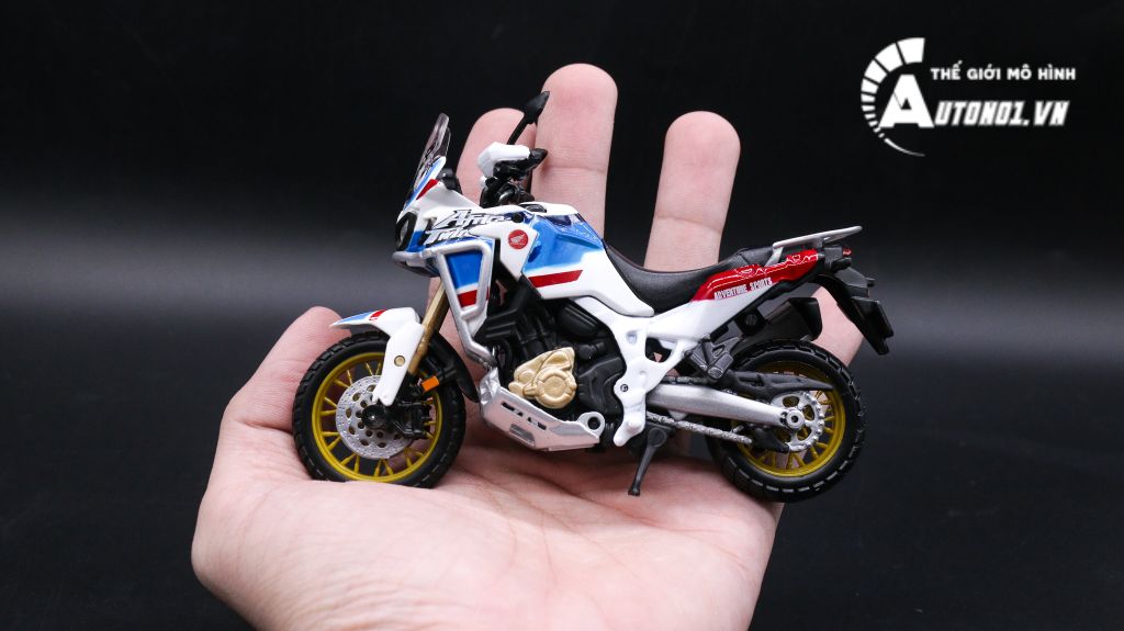 MÔ HÌNH XE HONDA AFRICA TWIN ADVENTURE WHITE 1:18 BBURAGO 7815