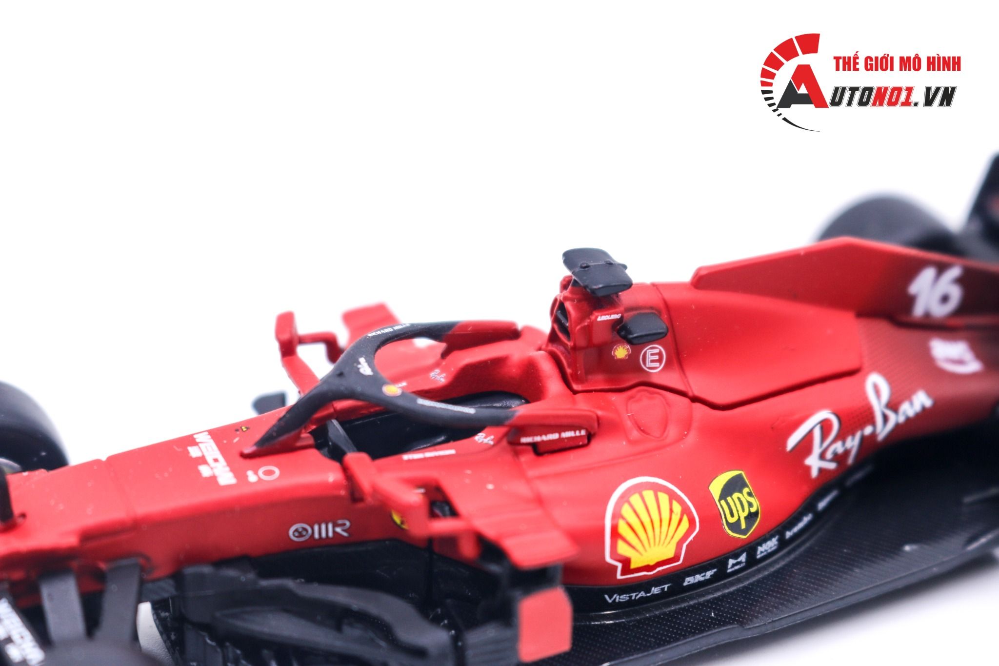  Mô hình xe đua F1 Ferrari Sf21 C.Leclerc #16 1:43 Bburago 8201 