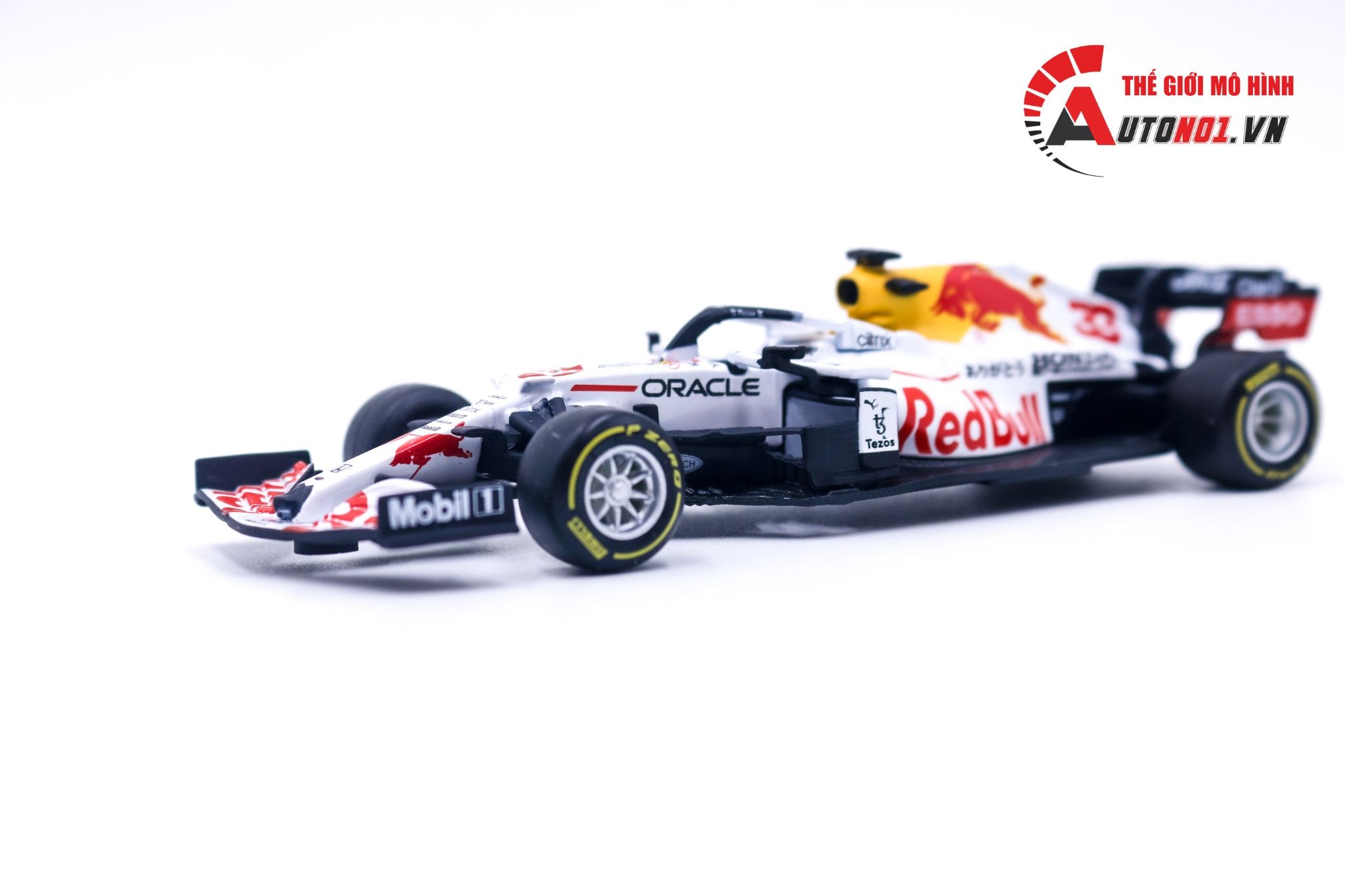  Mô hình xe đua F1 Red Bull Honda RB16B #33 White 1:43 Bburago 8207 