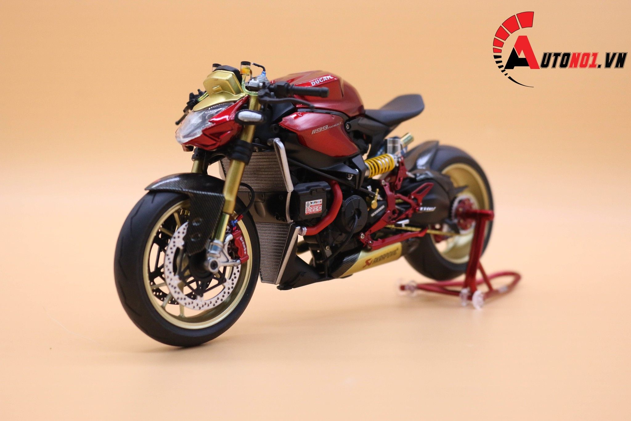  Mô hình xe cao cấp Ducati 1199 Panigale Cafe Racer Red 1:12 Tamiya D055 