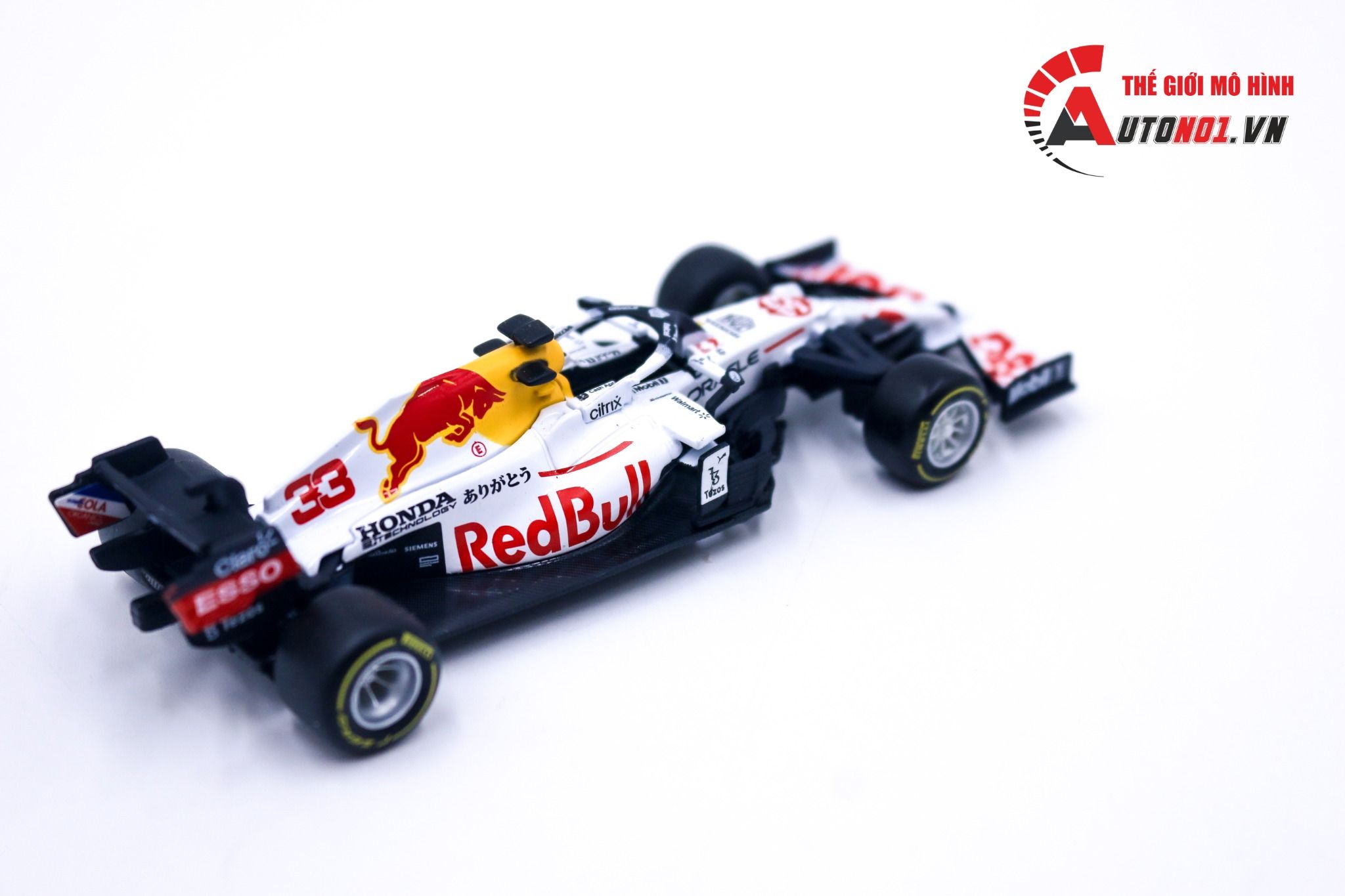  Mô hình xe đua F1 Red Bull Honda RB16B #33 White 1:43 Bburago 8207 