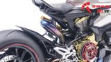  Mô hình xe cao cấp Ducati 1199 Panigale Cafe Racer Grey Red cao cấp nồi khô ghi đông mâm căm 1:12 Tamiya D201 