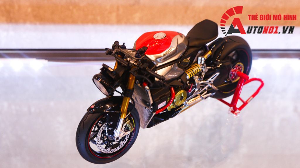 MÔ HÌNH CAO CẤP DUCATI 1199 PANIGALE CAFE RACER GREY RED ĐỘ GHI ĐÔNG 1:12 TAMIYA D216