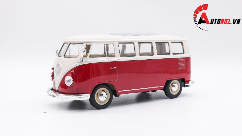 MÔ HIÌNH XE VOLKSWAGEN T1 BUS RED 1:24 WELLY 7022