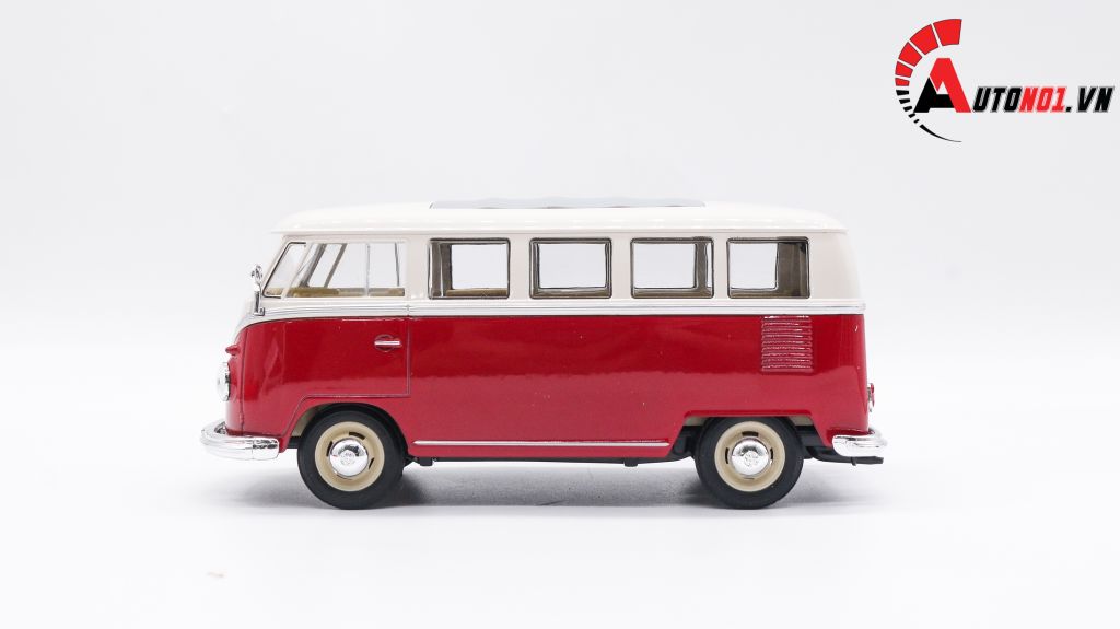 MÔ HIÌNH XE VOLKSWAGEN T1 BUS RED 1:24 WELLY 7022