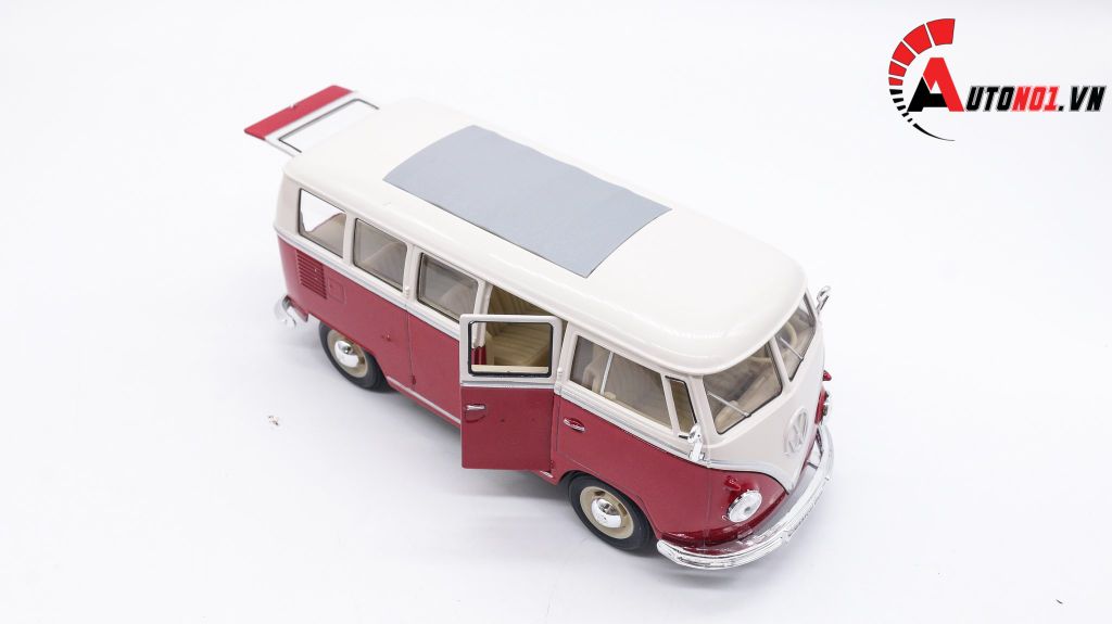 MÔ HIÌNH XE VOLKSWAGEN T1 BUS RED 1:24 WELLY 7022