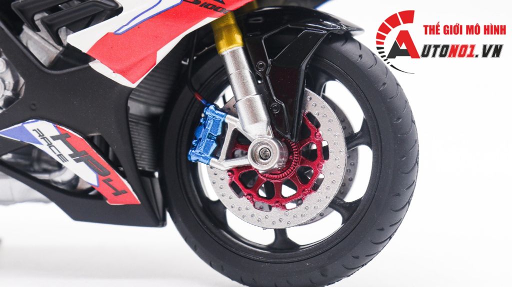 MÔ HÌNH XE BMW S1000RR FRANCES BLUE RED WHITE 1:12 AUTONO1 D226F