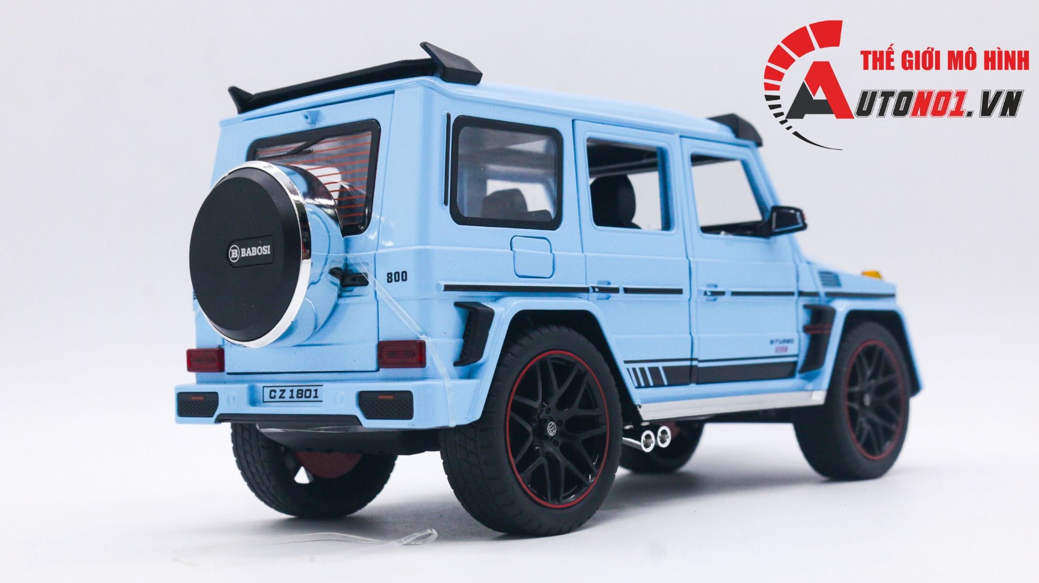  Mô hình xe Mercedes Benz Brabus G800 bầu trời sao-phun khói-đánh lái được full open tỉ lệ 1:18 Chezhi CZ1801B 8160 