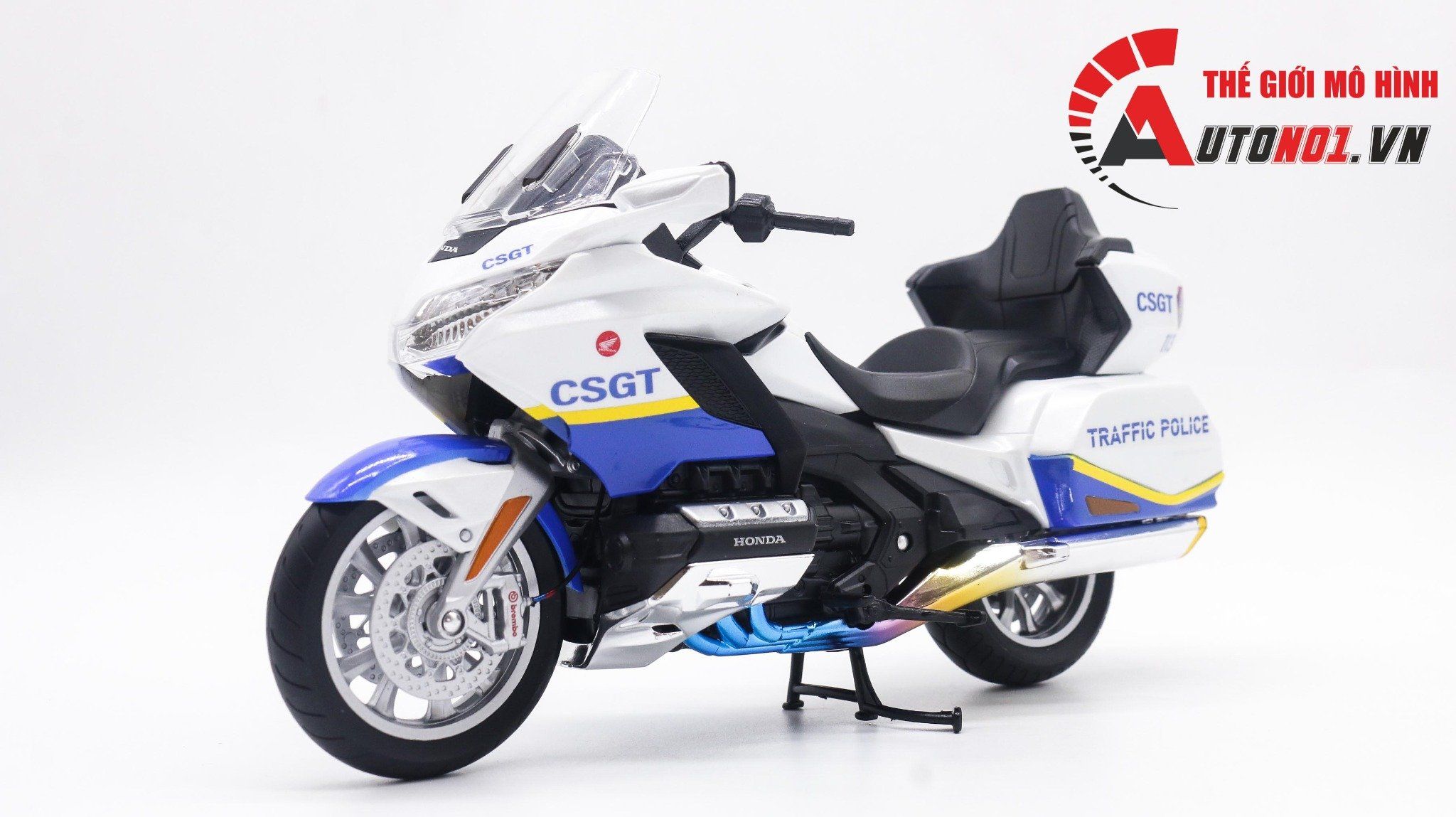  Mô hình xe độ Honda Goldwing 2020 Csgt 1:12 Autono1 Welly D169A 