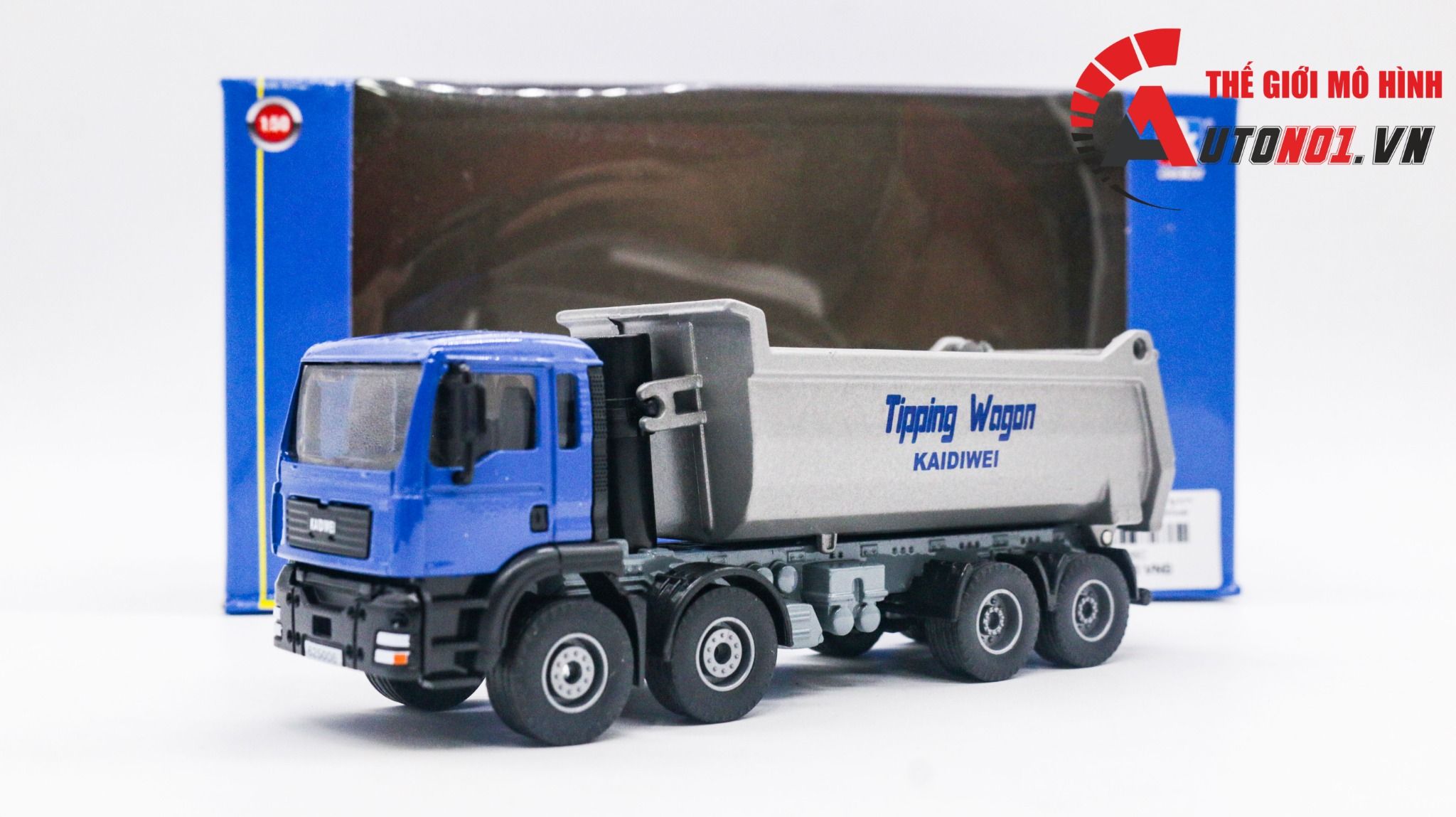  Mô hình xe tải tự đổ bằng kim loại tỉ lệ 1:50 KDW Kaidiwei 1385 