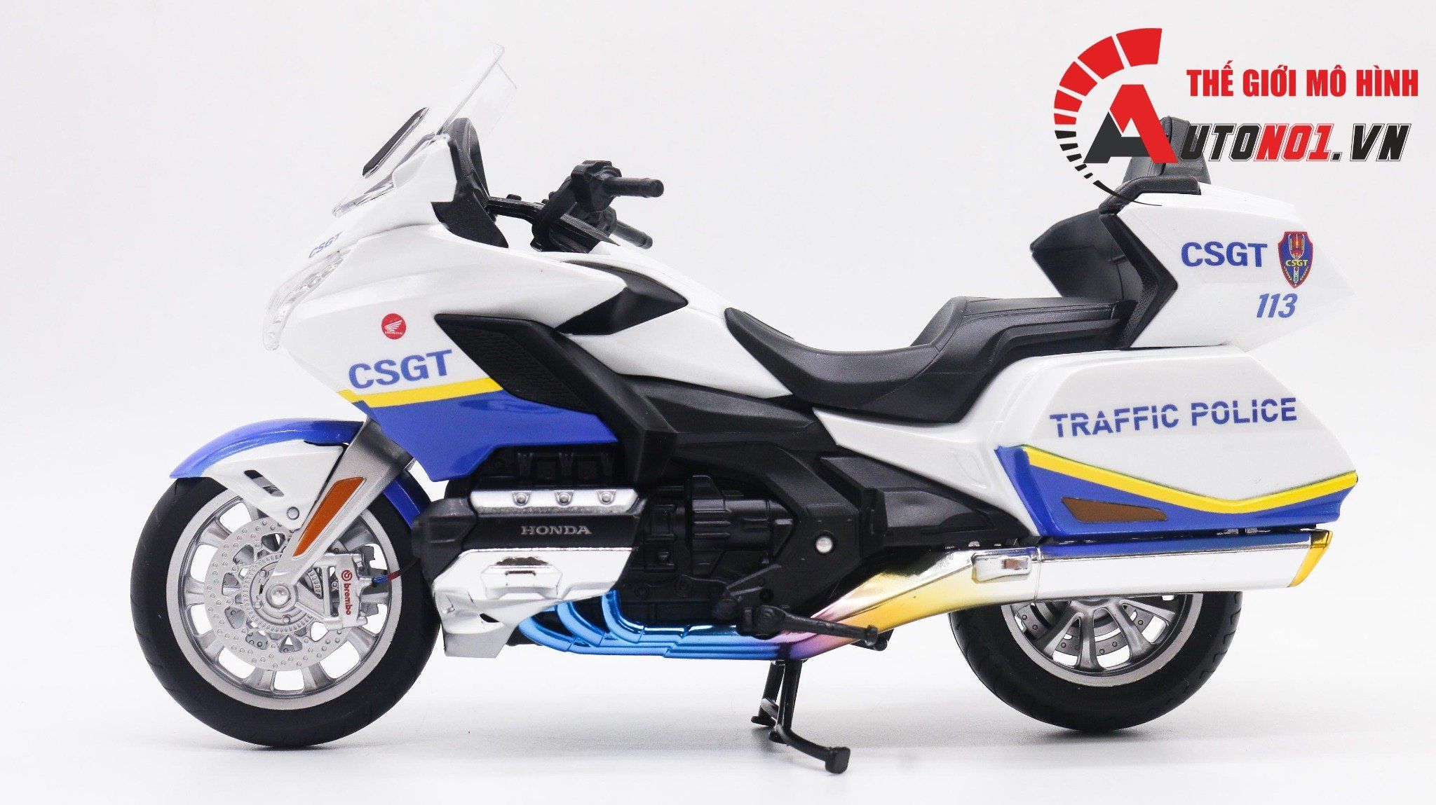  Mô hình xe độ Honda Goldwing 2020 Csgt 1:12 Autono1 Welly D169A 