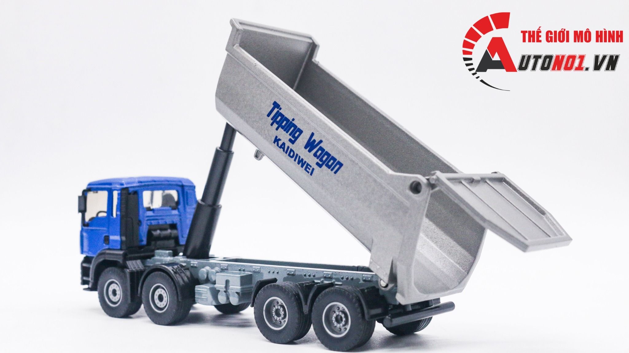  Mô hình xe tải tự đổ bằng kim loại tỉ lệ 1:50 KDW Kaidiwei 1385 