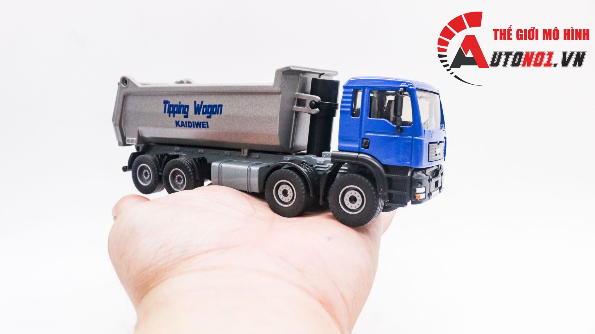  Mô hình xe tải tự đổ bằng kim loại tỉ lệ 1:50 KDW Kaidiwei 1385 