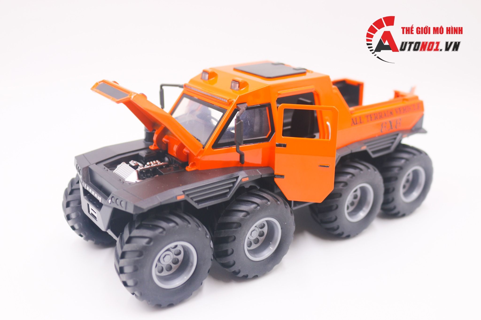  Mô hình xe địa hình lội nước Shaman 8x8 1:24 Miniauto OT490 
