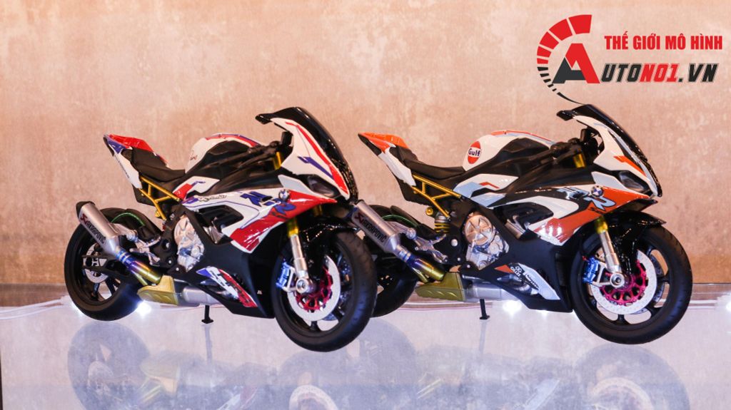 MÔ HÌNH XE BMW S1000RR FRANCES BLUE RED WHITE 1:12 AUTONO1 D226F