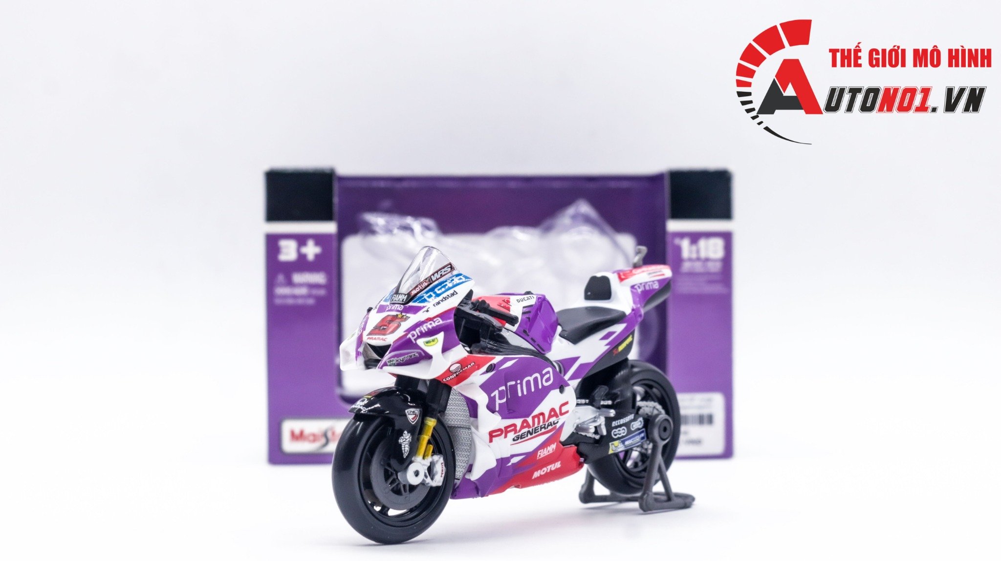  Mô hình xe mô tô GP Jorge Martin Ducati Desmosedici 2022 tỉ lệ 1:18 Maisto MT049 