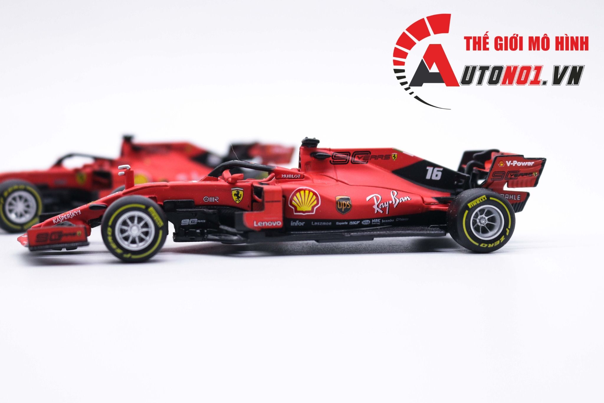  Mô hình xe đua F1 2 xe Ferrari Sf90 #5 And Sf90 #16 2019 1:43 Bburago 7540 