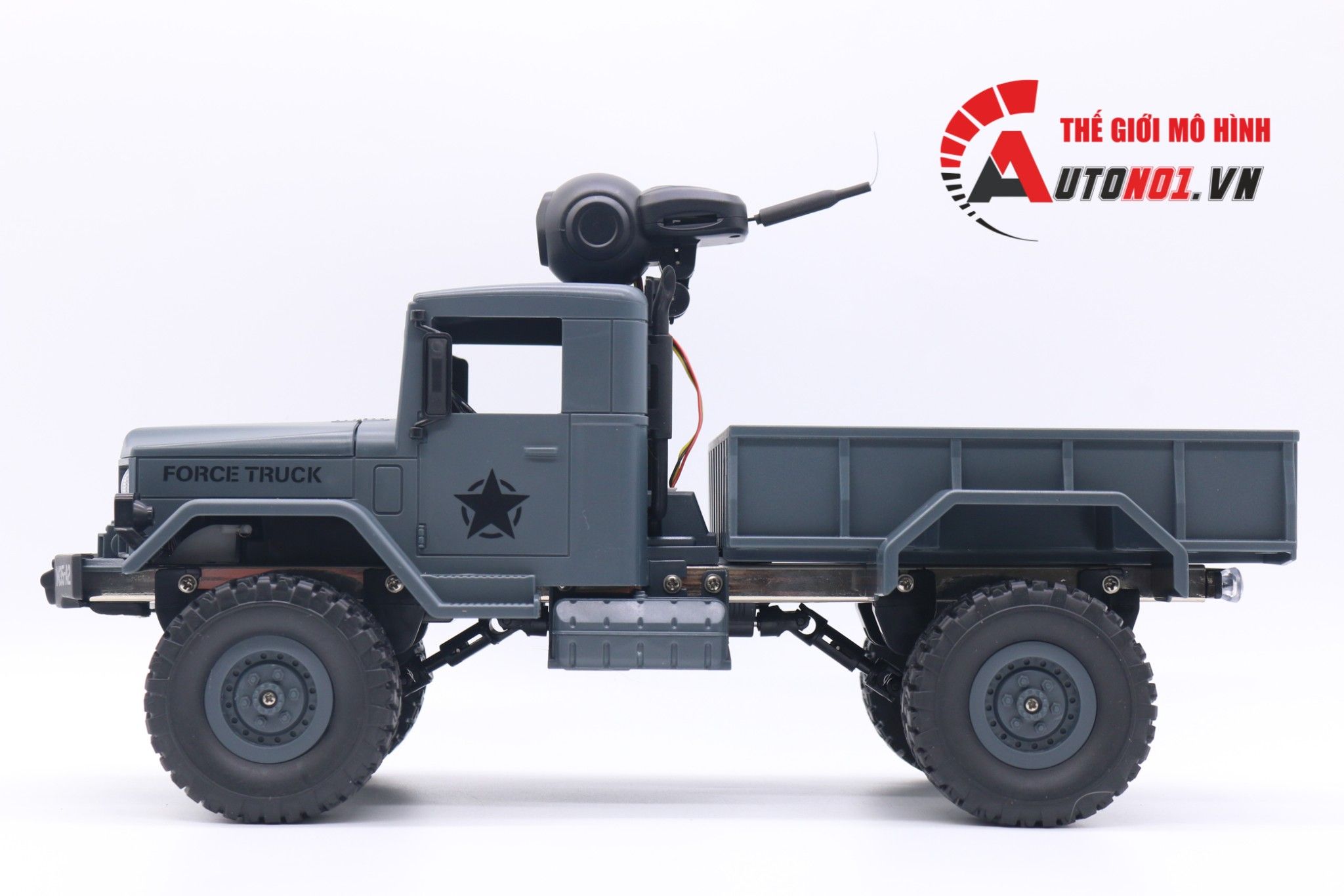  MÔ HÌNH XE ĐIỀU KHIỂN QUÂN SỰ FORCE TRUCK BLUE CAMERA 4WD 1:16 6800 