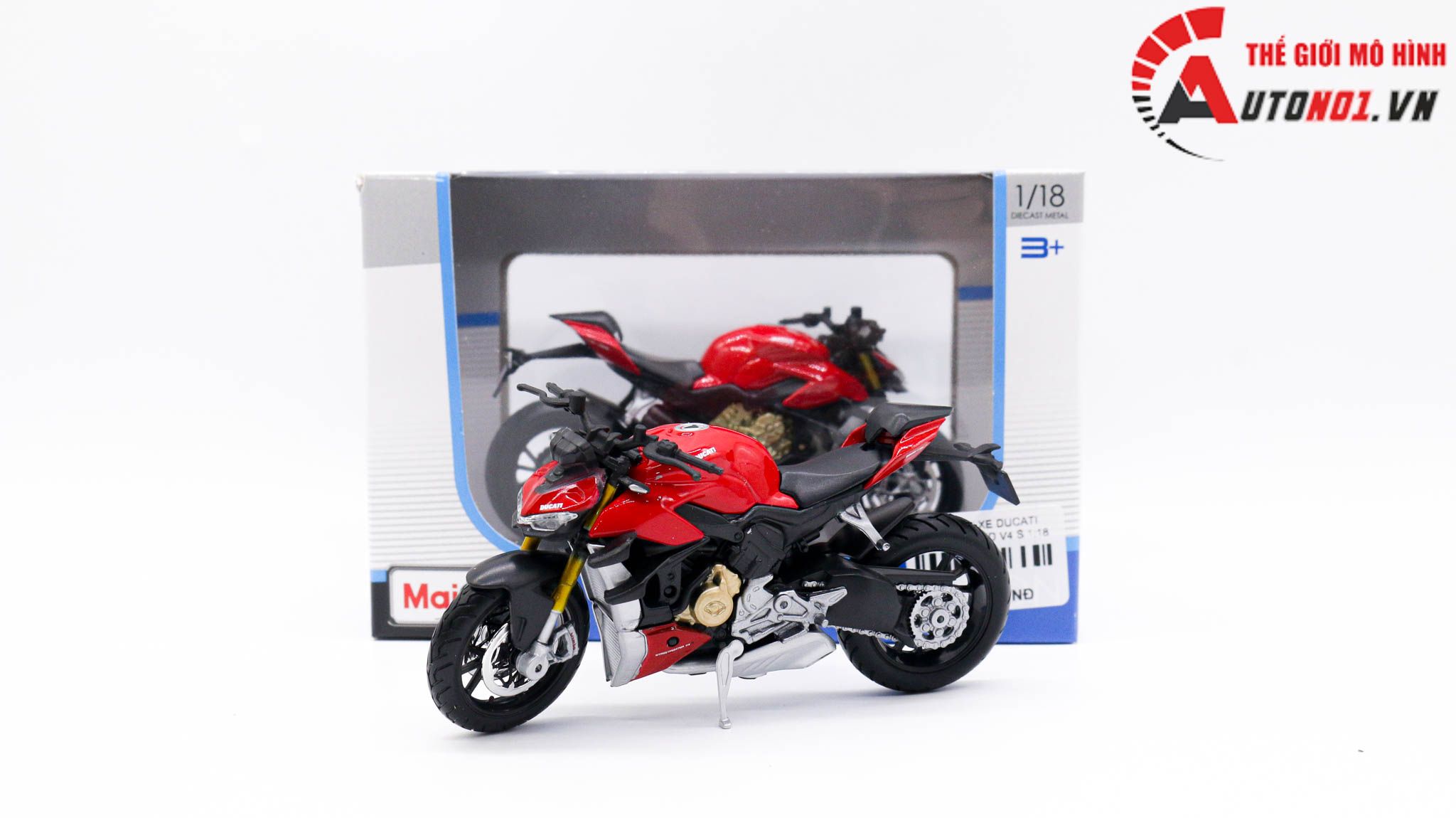  Mô hình xe Ducati super naked V4s 1:18 Maisto 7799 