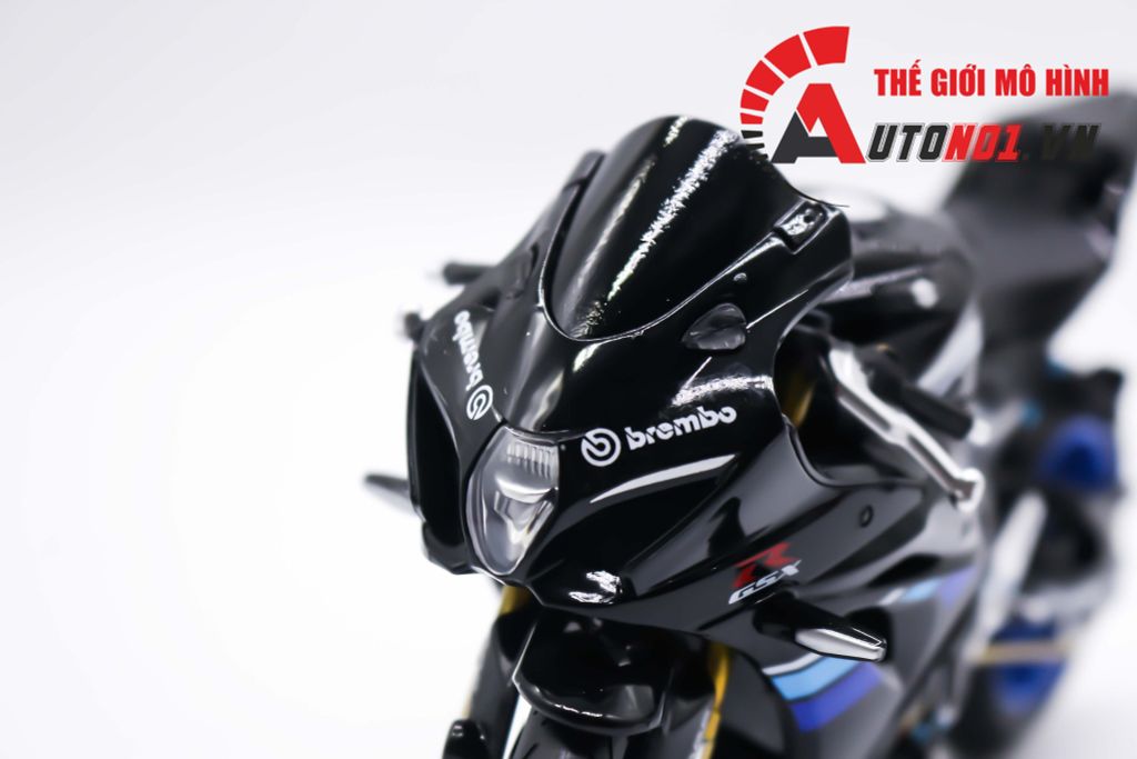 MÔ HÌNH XE ĐỘ SUZUKI GSX-R1000 BLACK ĐỘ MÂM - ĐỘ PÔ KIM LOẠI SC 1:12 AUTONO1 D151