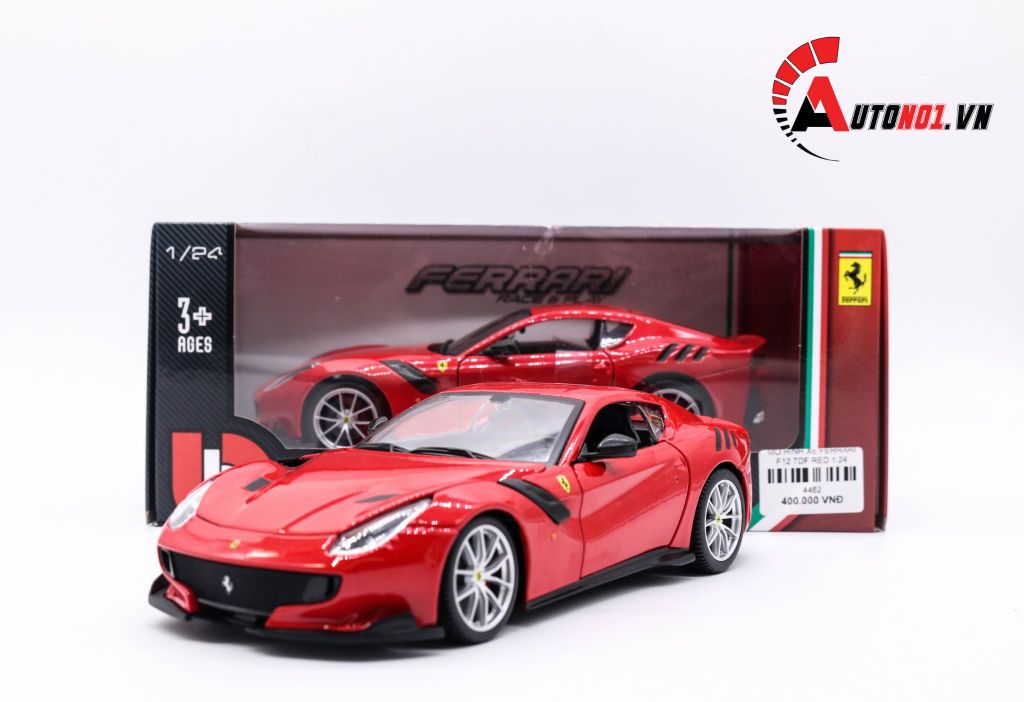 MÔ HÌNH XE FERRARI F12 TDF RED 1:24 BBURAGO 4462