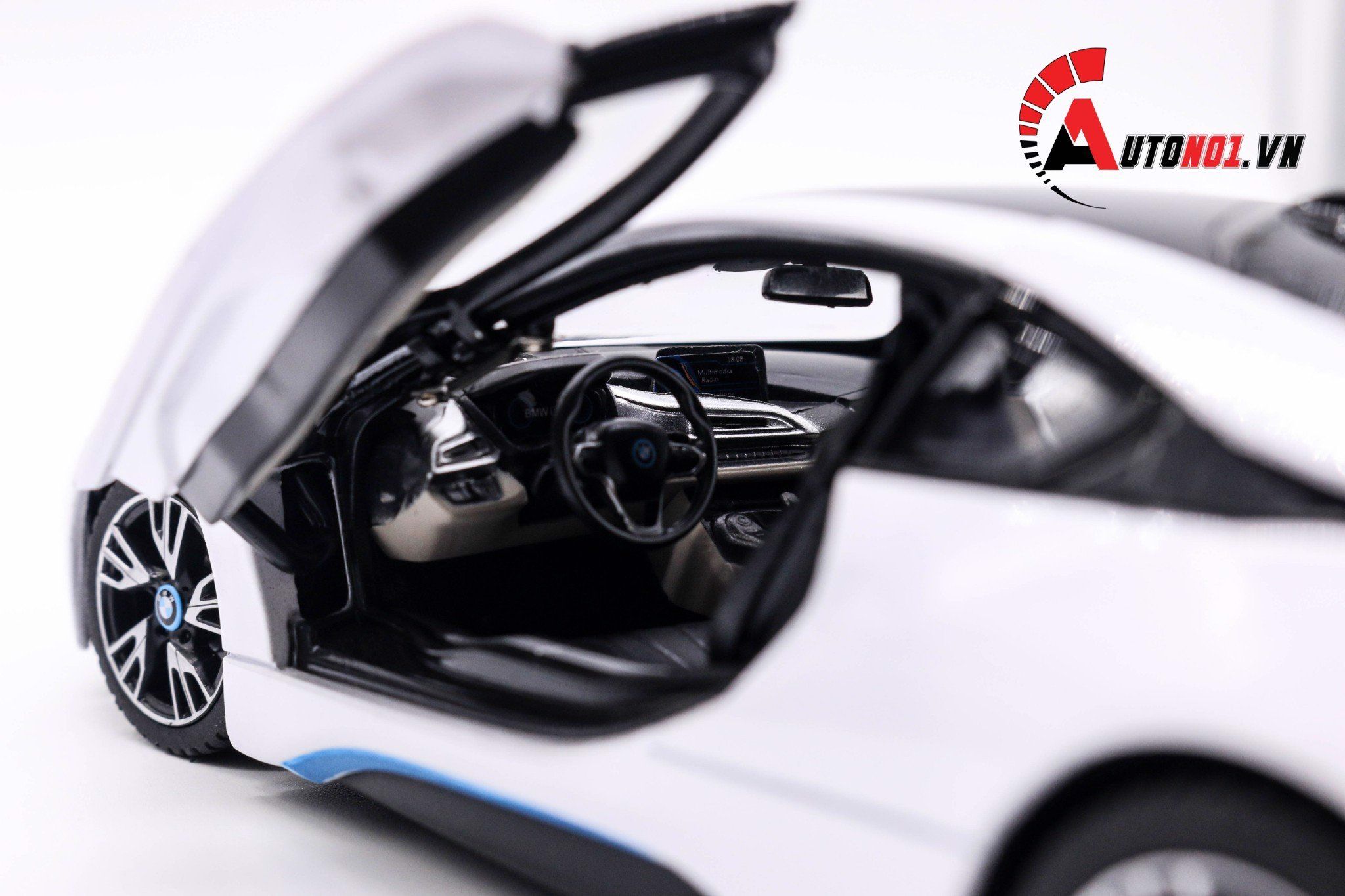  Mô hình xe Bmw I8 đánh lái được full open 1:24 Rastar 3661 