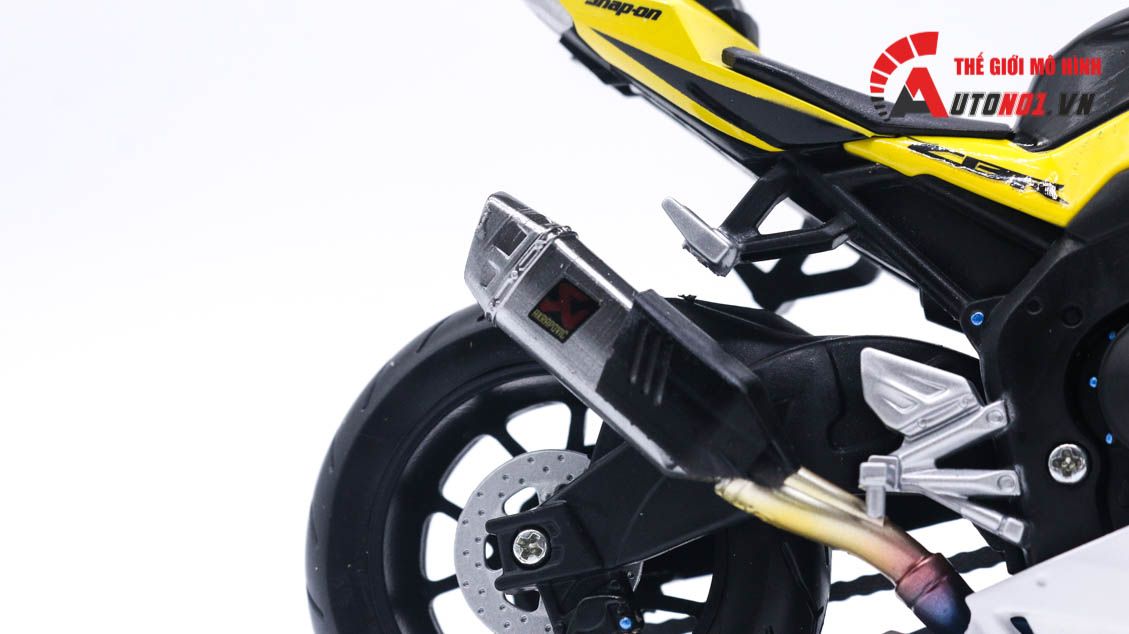  Mô hình xe độ Honda CBR1000RR custom Bumble Bee độ pô akrapovic tỉ lệ 1:12 Autono1 D241A 