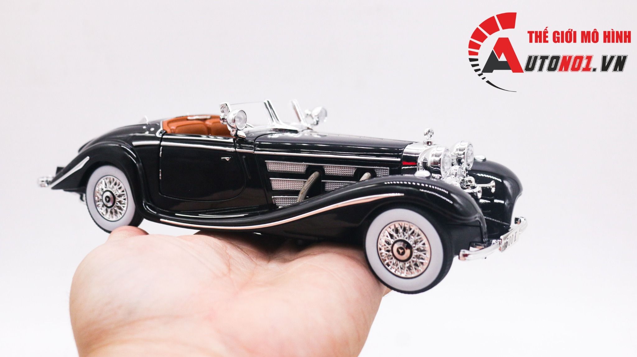  Mô hình xe ô tô Mercedes- Benz 500K tỉ lệ 1:24 Jinglifang OT286 