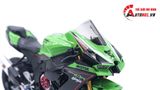  Mô hình xe cao cấp Kawasaki Ninja ZX-10R độ nồi, phuộc trước, ghi đông, đồng hồ, độ pô 1:12 Autono1 Welly D240A 