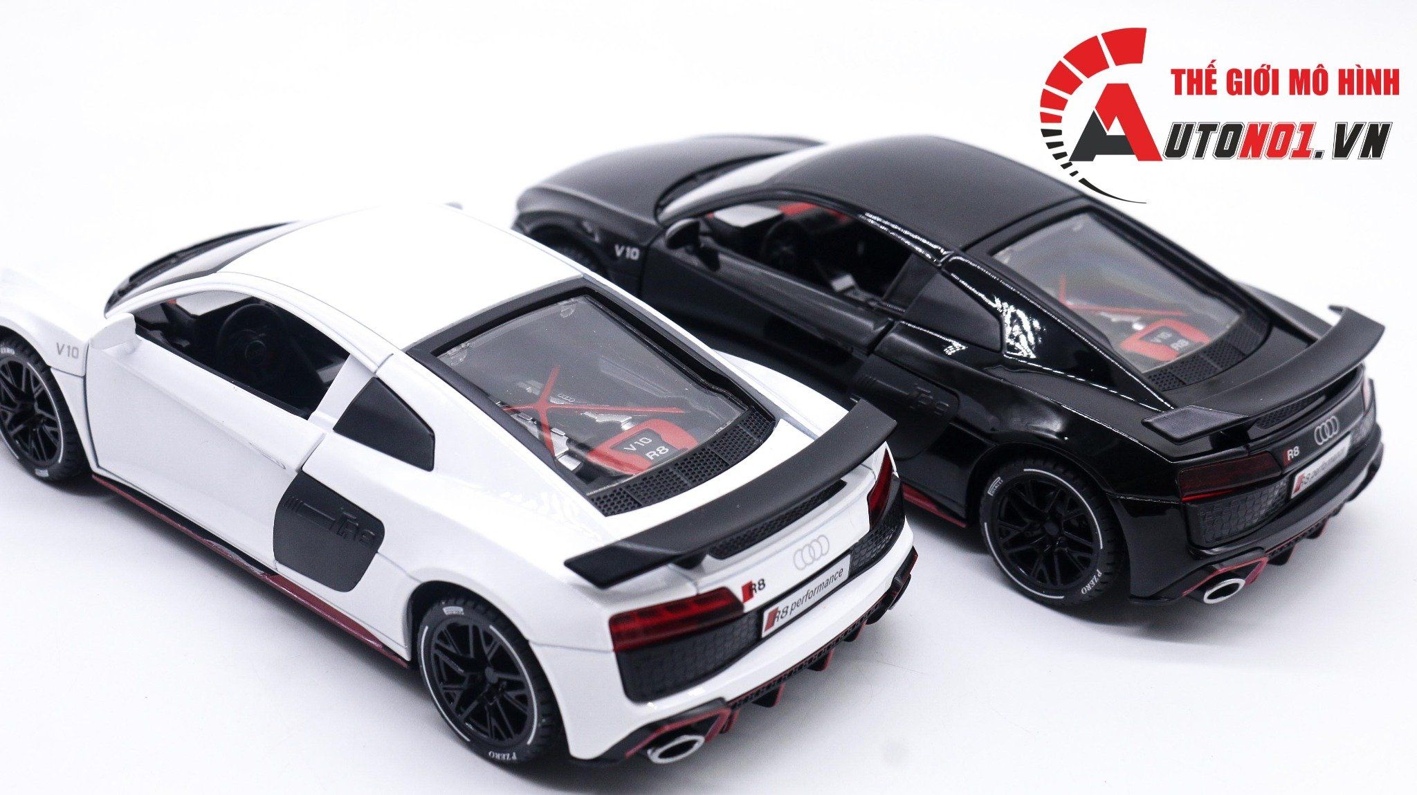  Mô hình xe Audi R8 V10 Plus full open 1:24 Newao OT426 