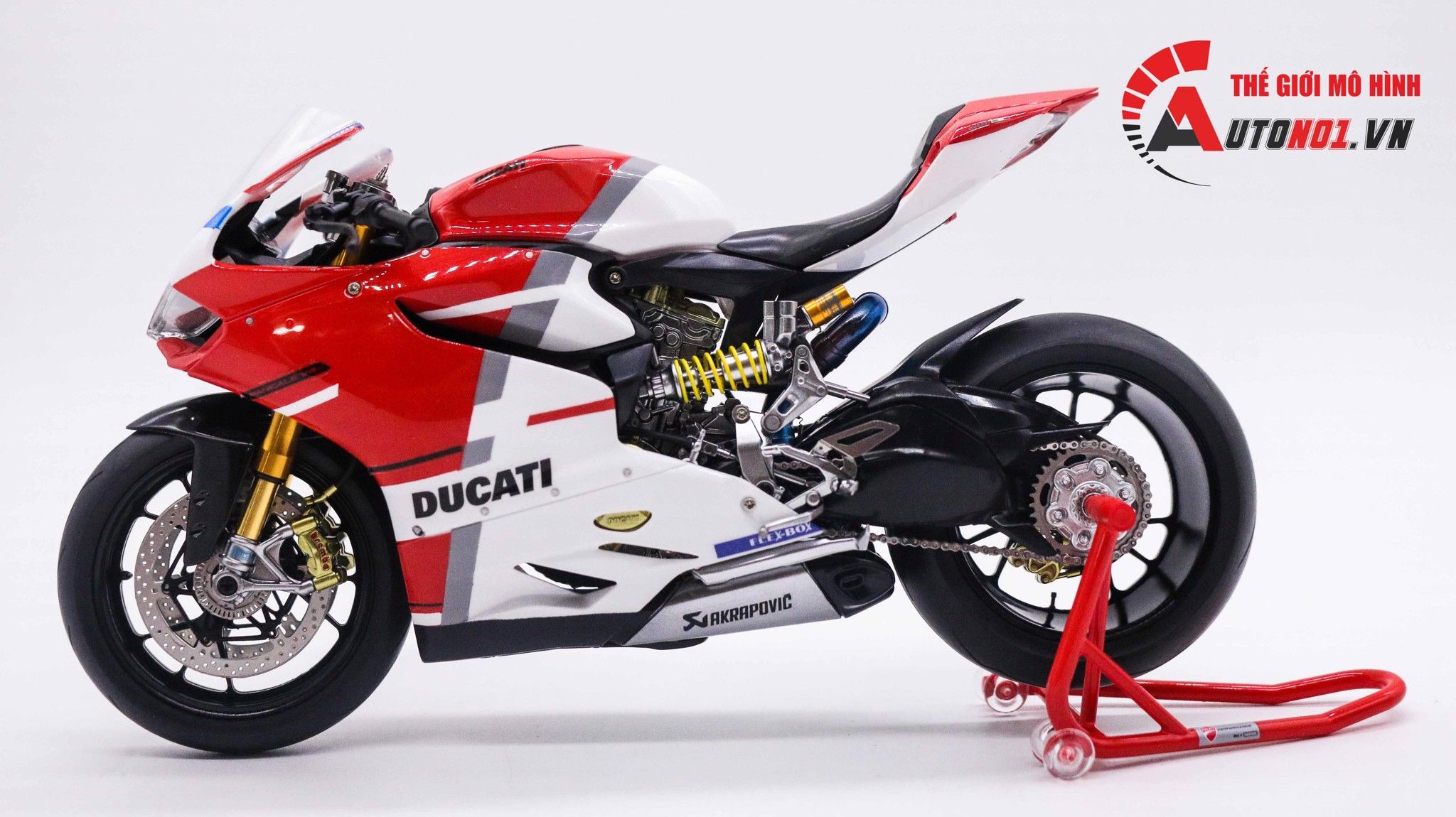  Mô hình xe cao cấp Ducati 1199 Corse Full Up Detail Tỉ Lệ 1:12 Tamiya D125 