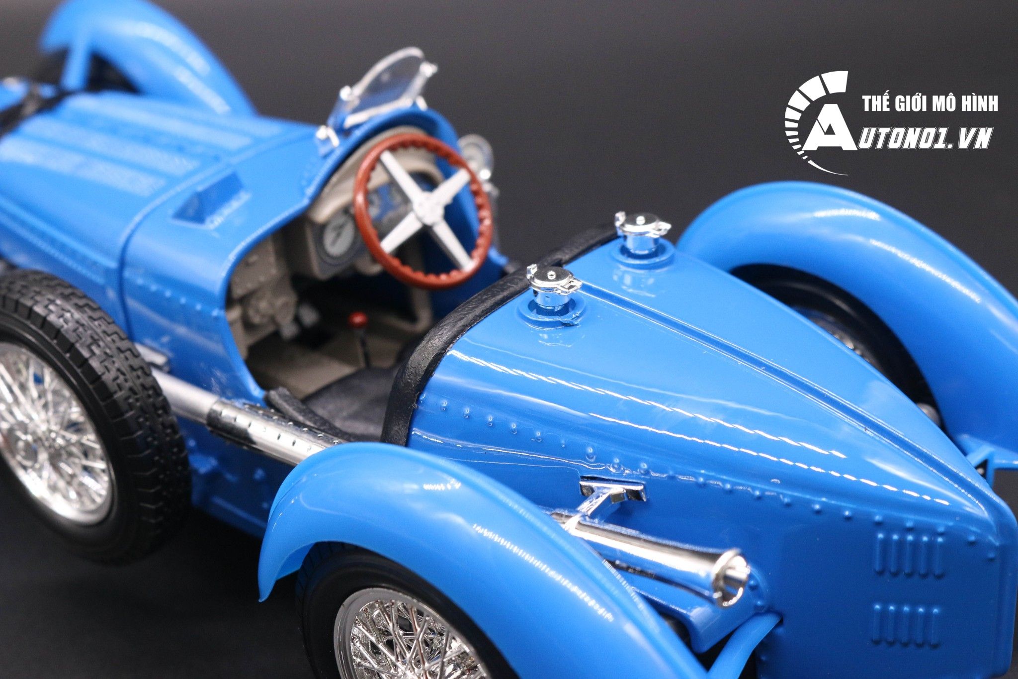  Mô hình xe Bugatti ''Type 59'' 1934 Blue 1:18 Bburago 6581 