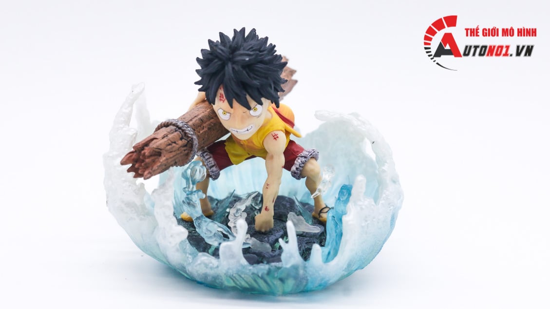  Mô hình nhân vật Onepiece Luffy cầm cột thuyền trên nước có đèn 13cm FG200 