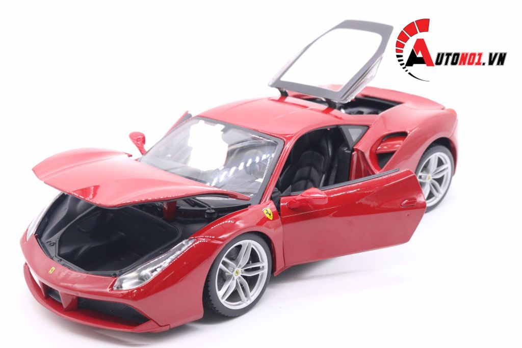 MÔ HÌNH FERRARI 488 GTB RED 1:18 BBURAGO 1798