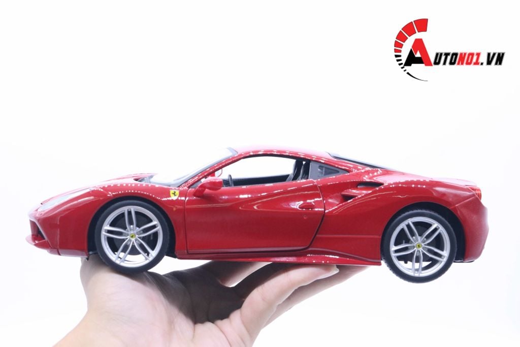 MÔ HÌNH FERRARI 488 GTB RED 1:18 BBURAGO 1798