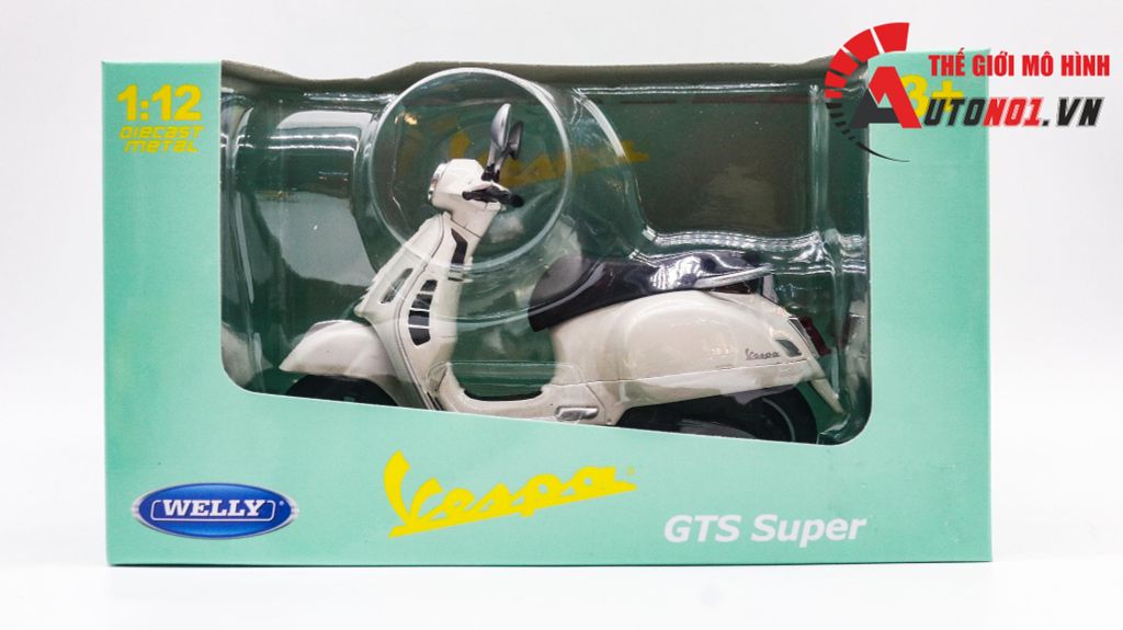 MÔ HÌNH XE VESPA GTS SUPER 2020 1:12 WELLY 7995